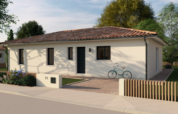 votre maison de 105m2 sur un terrain de 700m2 sur la commune de Le Teich au prix de 389790&euro; avec Alpha Constructions